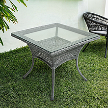 Стол садовый обеденный квадратный DECO 90x90 5045П Серый