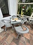 Стол садовый обеденный квадратный DECO 90x90 5045П Серый, фото 5