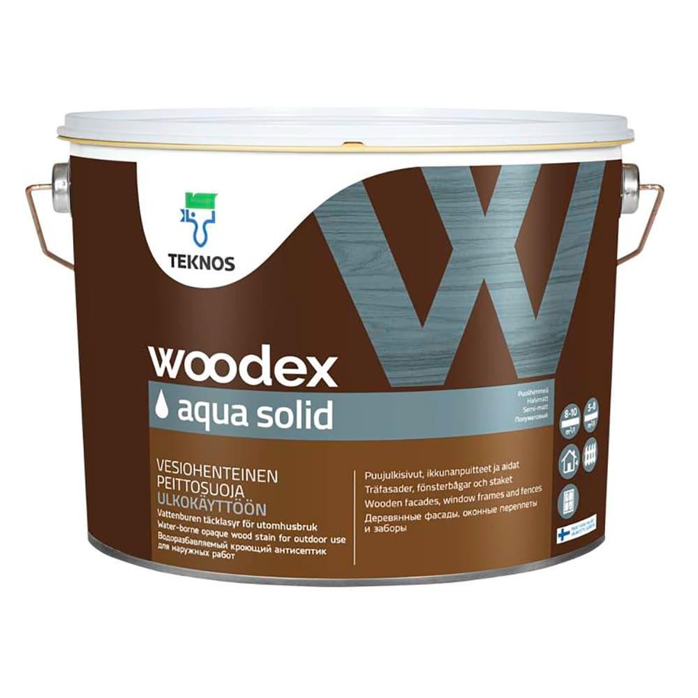 WOODEX AQUA SOLID Защитный состав База 1 9л (ВУДЕКС АКВА СОЛИД), Финляндия