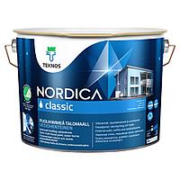 NORDICA CLASSIC, Краска полуматовая фасадная по дереву База 1 9л (НОРДИКА КЛАСИК ТЕХНОС), Финляндия