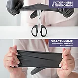 Перчатки виниловые неопудренные Aviora черные р-р L 100 шт, фото 2