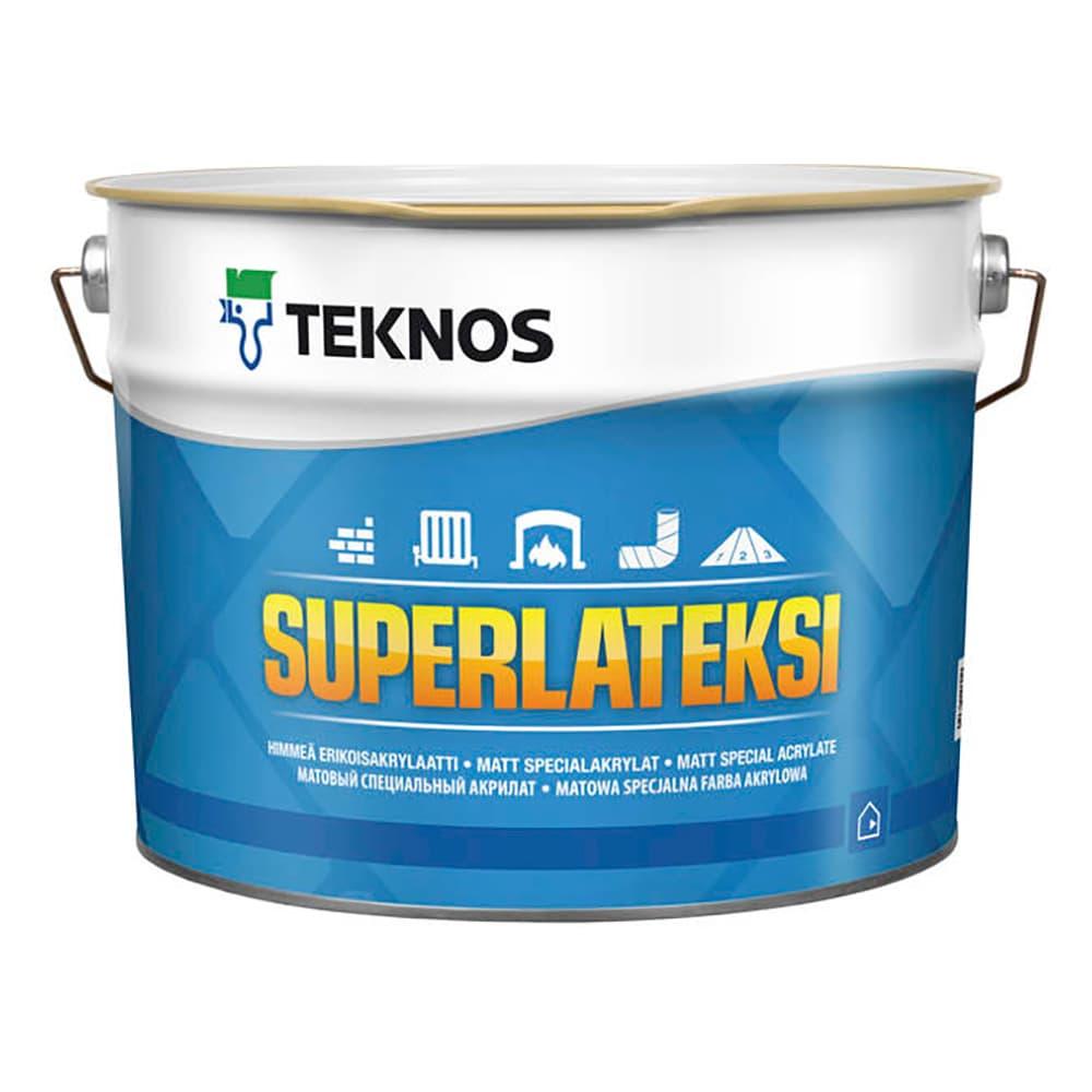 SUPERLATEKSI TEKNOS База1 Матовая, дисперсионная краска. 9л (СУПЕРЛАТЕКСИ ТЕХНОС), Финляндия