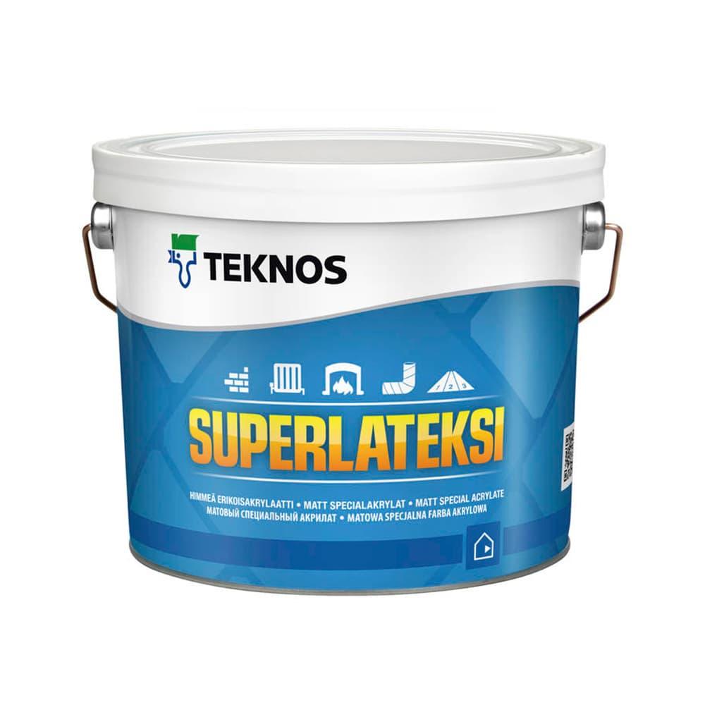 SUPERLATEKSI TEKNOS База1 Матовая, дисперсионная краска. 2,7л (СУПЕРЛАТЕКСИ ТЕХНОС), Финляндия