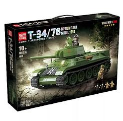 Конструктор Советский средний танк Т34/76, 1013 дет., 100276 Quan guan