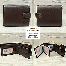 Кошелёк портмоне с автодокументами коричневый L560-209 brown