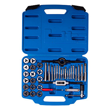 KING TONY 12939MQ1 KING TONY Набор метчиков и плашек SK5 M3-M12, кейс, 39 предметов, фото 2