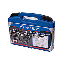 KING TONY 12939MQ1 KING TONY Набор метчиков и плашек SK5 M3-M12, кейс, 39 предметов, фото 3