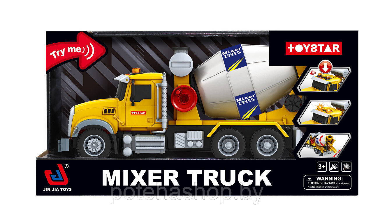 Бетономешалка «MIXER TRUCK» со звуковыми и световыми эффектами 666-12R
