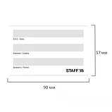 Бейдж горизонтальный STAFF Basic 57 х 90 мм, с клипсой и булавкой, мягкий, фото 5