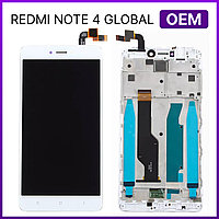 Экран Xiaomi Redmi Note 4 Global с рамкой, белый