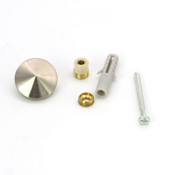 Крепление стекла и зеркала на отверстие Конус 21 мм КЗС1302-21 матовый хром