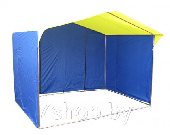Торговая палатка «ДОМИК» 2 X 2 из трубы 25мм синий/желтый