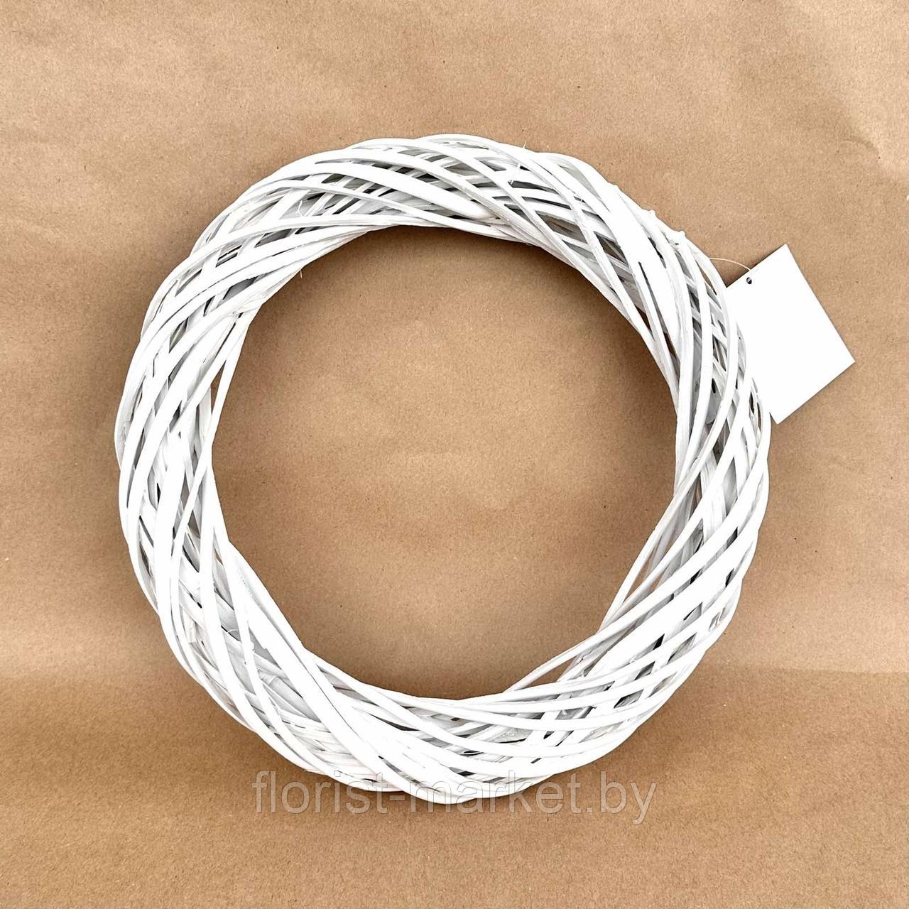 Венок плетёный D25, белый
