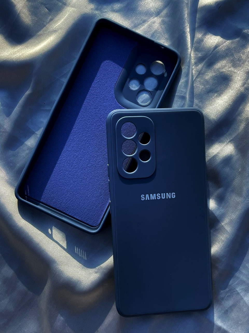 Чехол-накладка для Samsung Galaxy A53 SM-A536 Silicone Cover темно-синий