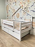 Кровать-тахта "Ростик" с ящиками и крышей (80х160, 80х180, 80х190, 90х190, 90х180, 90х200 см) Береза, фото 4