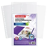Папки-файлы перфорированные А4 BRAUBERG EXTRA матовые 100 мкм 50 шт, фото 7