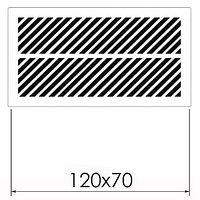 Магнитная вентиляционная решетка 120х70 мм (внутреннее отверстие 115х60 мм)