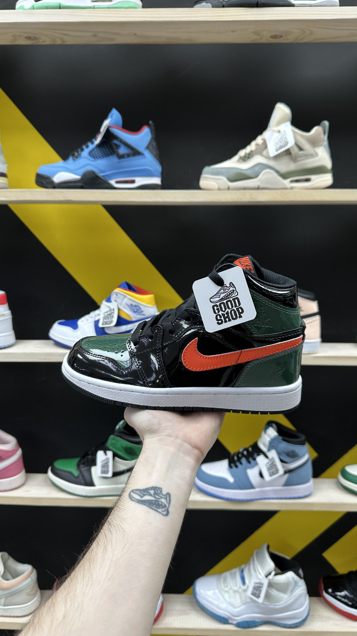 Кроссовки Air Jordan 1 Retro High OG x SoleFly Art Basel Black Green