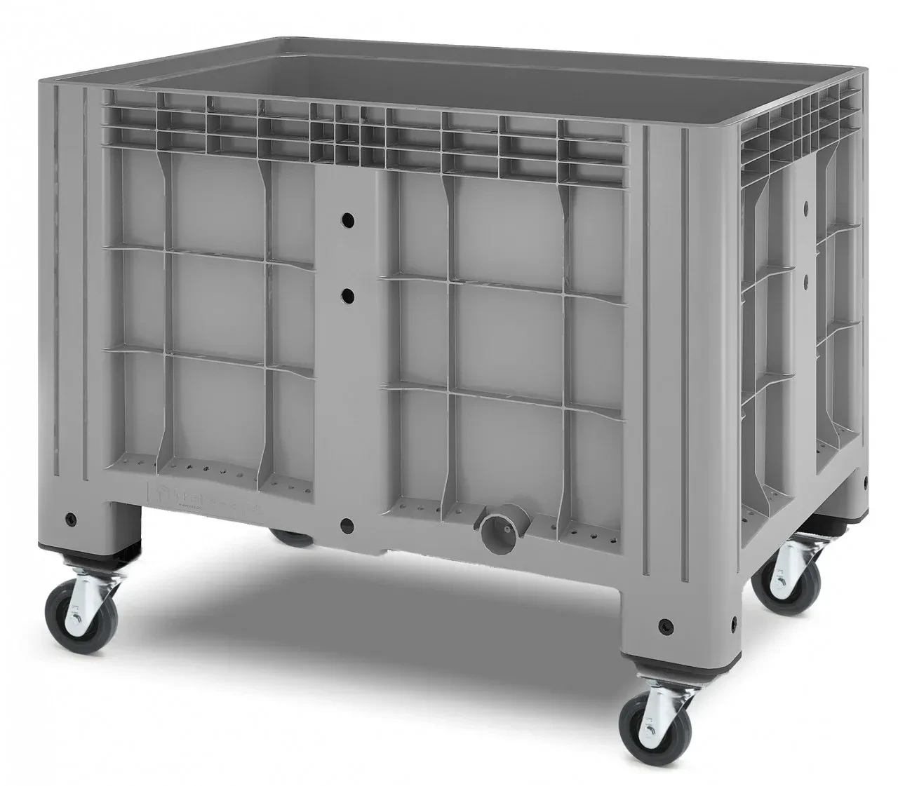 Контейнер 1200x800х920 мм; пластиковый; большой; на колесах; сплошной;