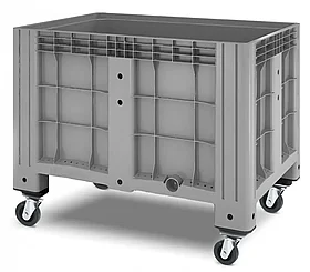 Контейнер 1200x800х920 мм; пластиковый; большой; на колесах; сплошной;