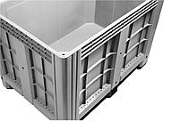 Контейнер 1200x800х800 мм пластиковый; большой; на ножках; сплошной;, фото 2
