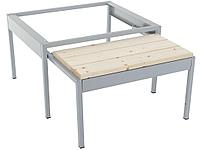 Шкаф металический LS-21 с выдвижной скамейкой для инвентаря/ раздевалок/, фото 2