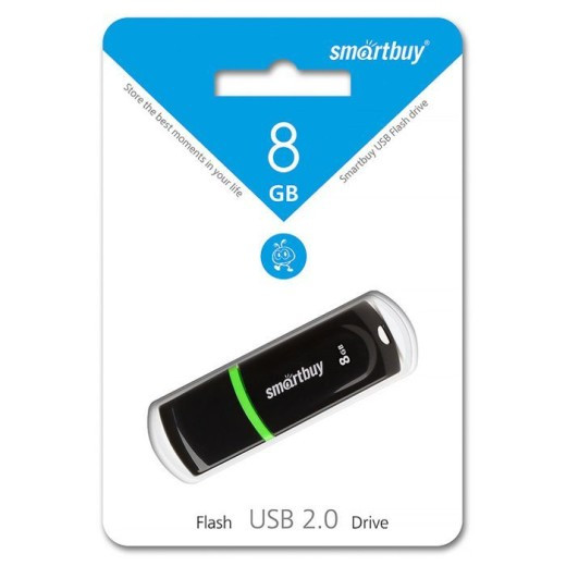 USB флеш-диск SmartBuy 8GB Paean Black (SB8GBPN-K) - фото 1 - id-p34381561