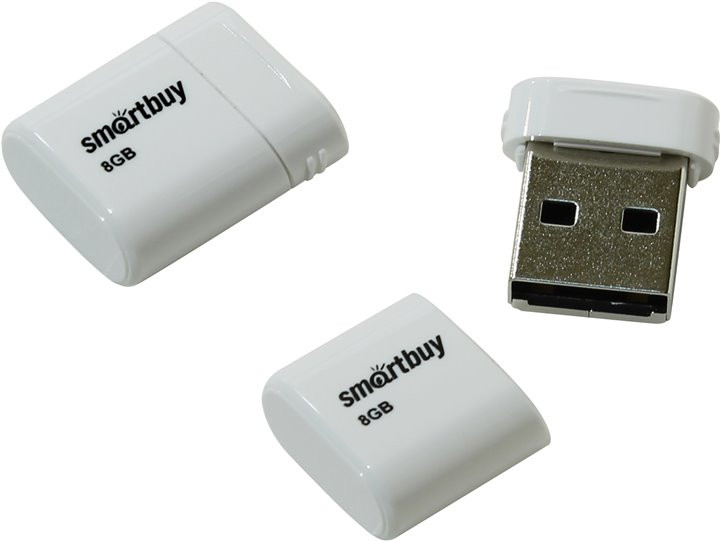 USB флеш-диск SmartBuy 8GB LARA White (SB8GBLara-W) - фото 1 - id-p34381569
