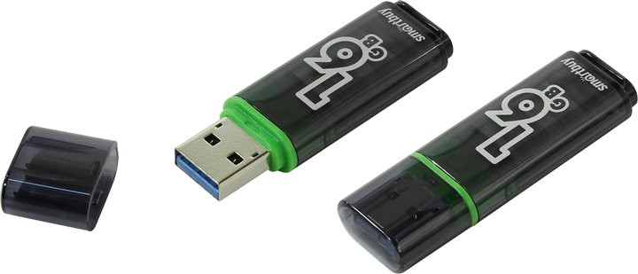 USB 3.0 флеш-диск SmartBuy 16GB Glossy series Dark Grey (SB16GBGS-DG)