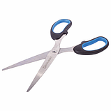 Ножницы BRAUBERG "Classic+", 185 мм, черно-синие, классической формы, резиновые вставки, 236448, фото 8