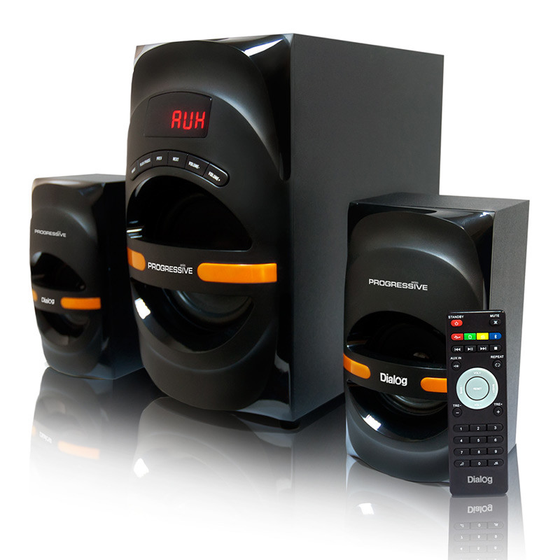 Акустическая 2.1 система - Dialog AP-210B, 60Вт, Bluetooth, SD, USB, FM, пульт ДУ, МДФ, 220В