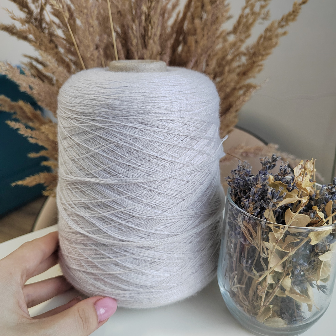 Пряжа Fullonica art Cashwool 100% меринос экстрафайн 1500м /100г цвет слоновая кость/жемчуг
