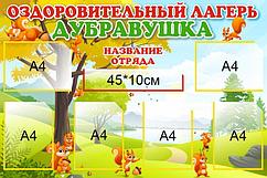 Стенд плоский для оздоровительного лагеря (размер 80*120 см)