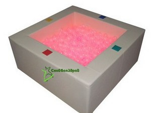 Интерактивный сухой бассейн с кнопками-переключателями, 150х150