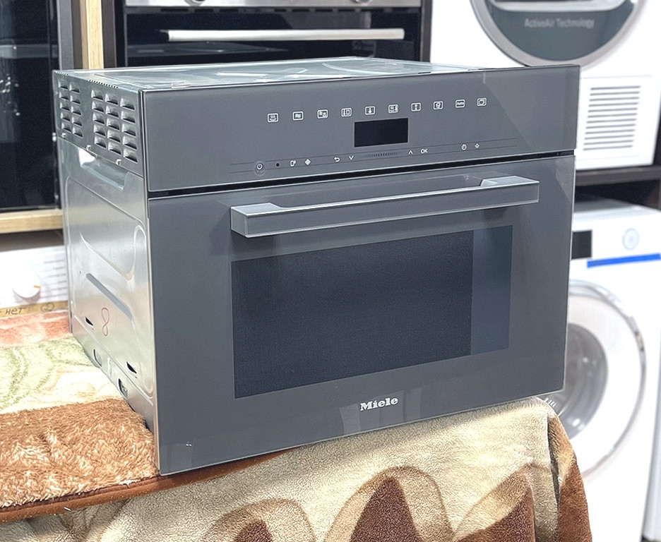 Встраиваемая ПАРОВАРКА С МИКРОВОЛНОВОЙ ПЕЧЬЮ  Miele DGM7440 GRGR   Германия гарантия 6 месяцев  В