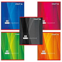 Тетрадь в клетку STAFF, бумага офсет, обложка картон, 48 л