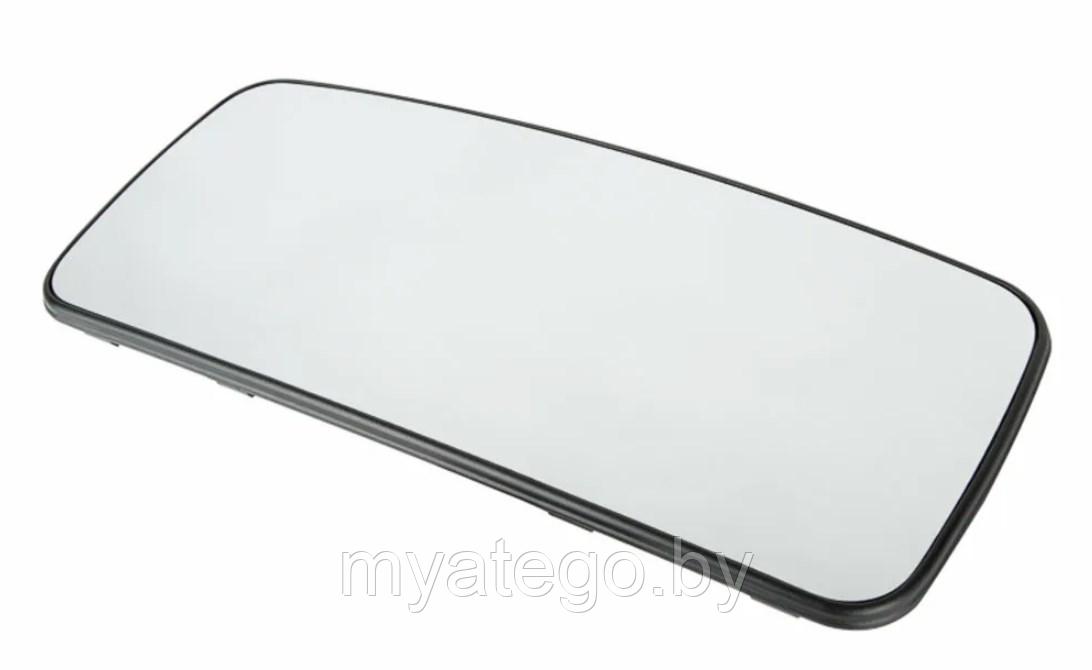 Стекло зеркала основного с подогревом правое/левое 433x188x15 r1200