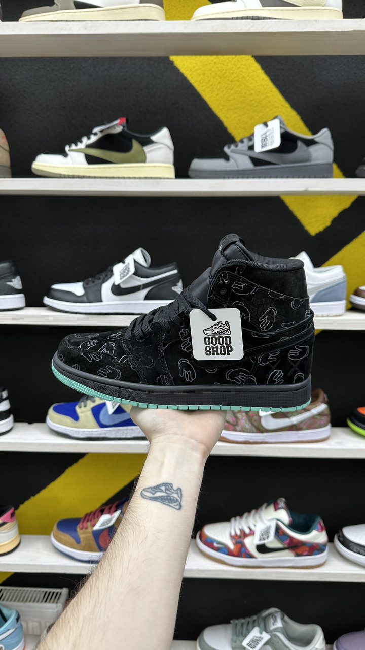 Кроссовки Air Jordan 1 High x Kaws Black