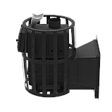 Печь-камин чугунная ВОЕВОДА ФЛАГМАН 20 СЕТЧАТЫЙ Ковка Кожух, ЗАКРЫТАЯ Каменка, дверка ПАНОРАМА, фото 4