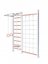 Шведская стенка PERFETTO SPORT Scala in legno con rete bianco-naturale PS-125