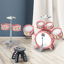 Барабанная установка JAZZ Drum детская розовая ZG2807-F