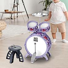 Барабанная установка JAZZ Drum детская фиолетовая ZG2803-P