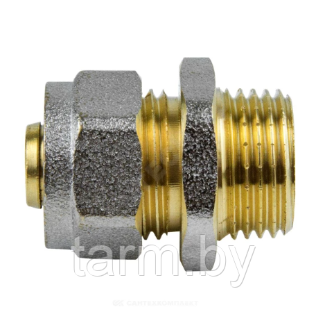 Соединитель 20 труба х 1/2 НР никелир. Aquasfera