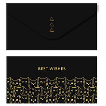 Конверт для денег MESHU "Best wishes", 85*164мм, мат. ламинация, фольга ЦЕНА БЕЗ НДС