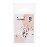 Значок акриловый MESHU "Unicorn dream", прямая УФ-печать, 2,2*3,7см ЦЕНА БЕЗ НДС