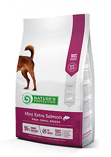 Сухой корм Nature's Protection Mini Extra Salmon для мелких пород с чувствительным пищеварением 500гр.