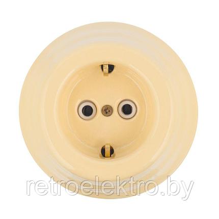Розетка керамическая ретро Астория Слоновая кость, Interior Electric, фото 2