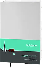 Стабилизатор напряжения 1200Вт - Defender ASW 2000D, настенный, толщина 65мм, 2 розетки (евро с заземлением)