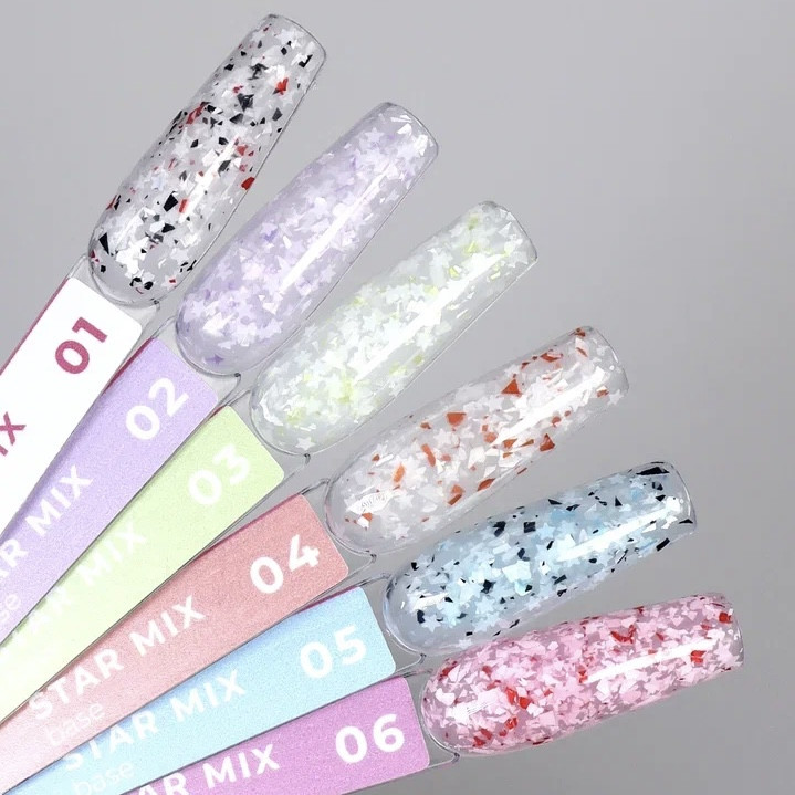 Камуфлирующая база Nik Nails STAR MIX, 15 мл