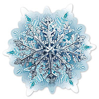Украшение на скотче Снежинка, Зимний кристалл, 14,6х14,6 см, 20 шт (арт.9201510)